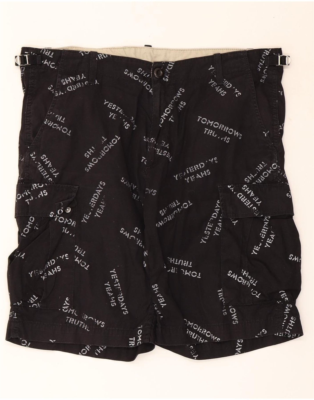 CARHARTT Muške kratke kargo hlače s grafičkim motivima W34, veliki crni pamuk