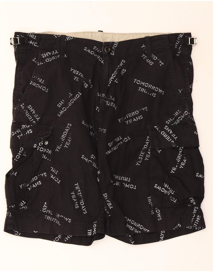 CARHARTT Muške kratke kargo hlače s grafičkim motivima W34, veliki crni pamuk