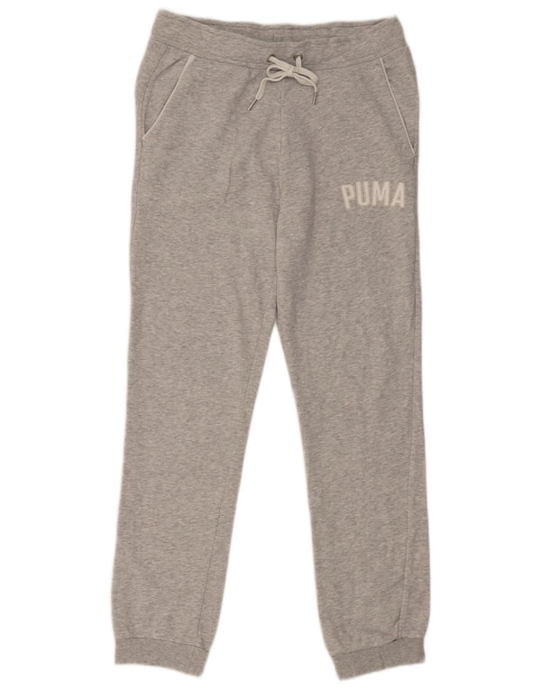 Puma Ženske grafičke trenirke Hlače Joggers UK 12 srednje sivi pamuk