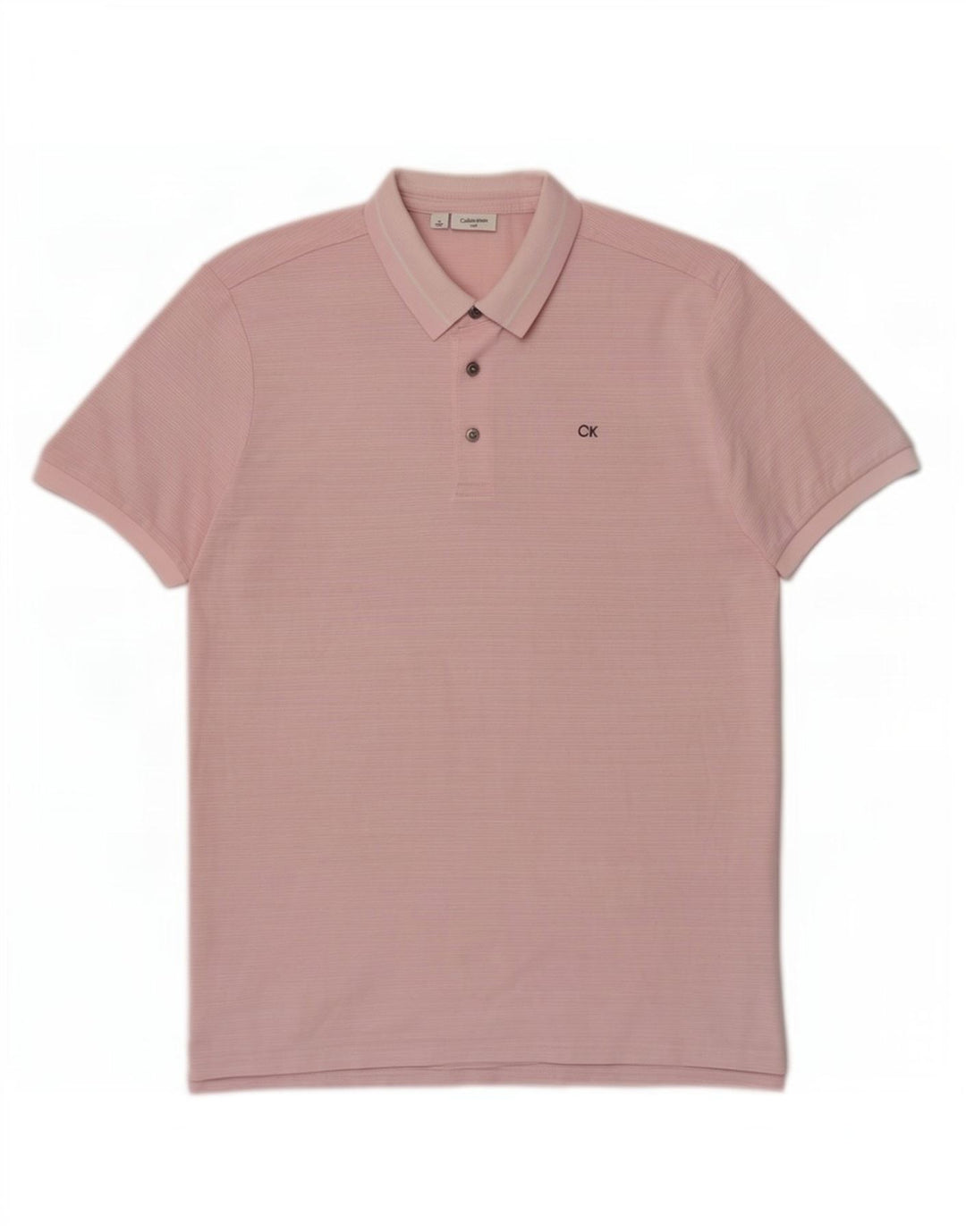 Calvin Klein muška polo majica srednje ružičaste pruge od poliestera
