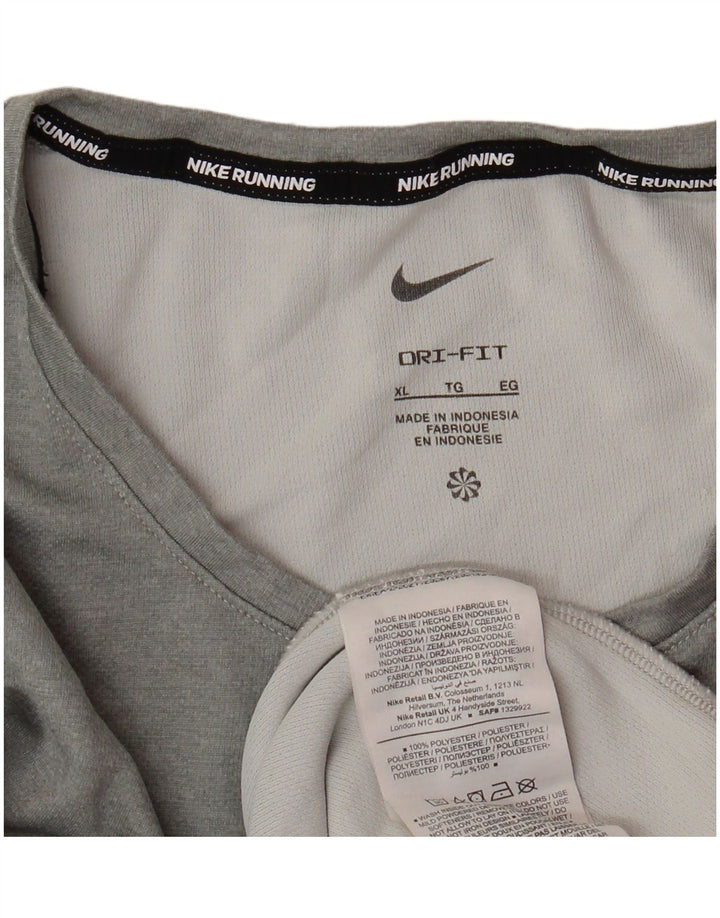 NIKE muška Dri Fit majica kratkih rukava XL sivi poliester
