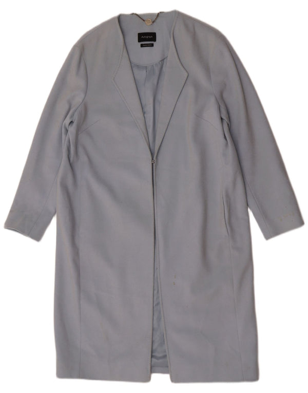 Marks & Spencer Womens Autograph Overcoat UK 12 Medium Blue Classic