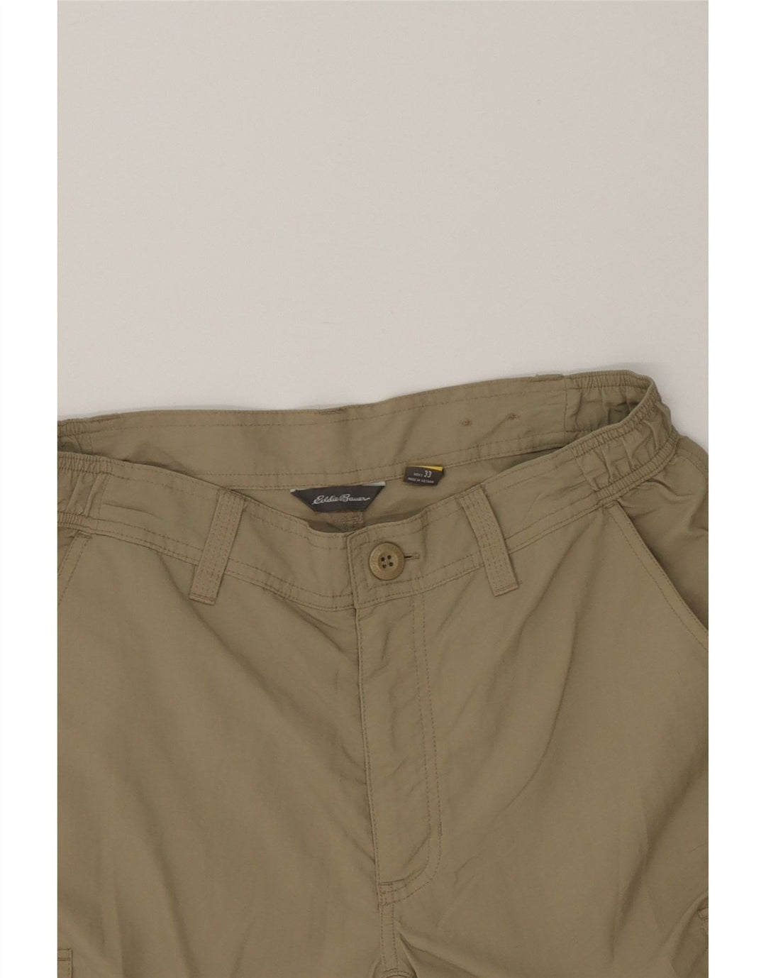 EDDIE BAUER Mens Cargo Shorts  W33 Medium  Khaki Polyamide Vintage Eddie Bauer and Second-Hand Eddie Bauer from Messina Hembry 