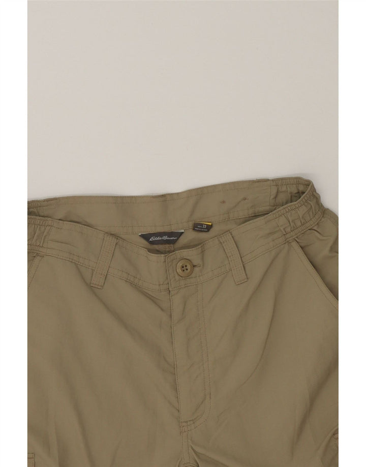 EDDIE BAUER Mens Cargo Shorts  W33 Medium  Khaki Polyamide Vintage Eddie Bauer and Second-Hand Eddie Bauer from Messina Hembry 