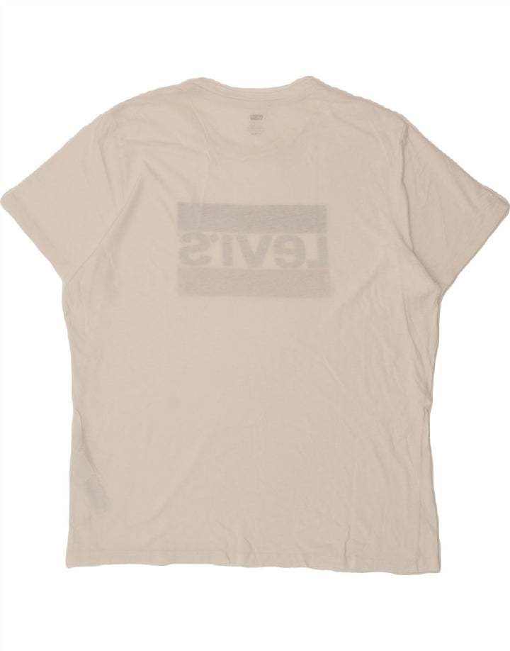 LEVI'S Mens Graphic T-Shirt Top XL White Cotton Vintage Levi's and Second-Hand Levi's from Messina Hembry 