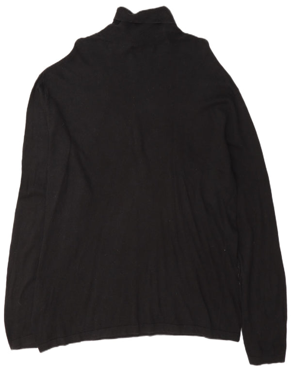 Nautica muški pulover s rol izrezom 2XL crni pamuk