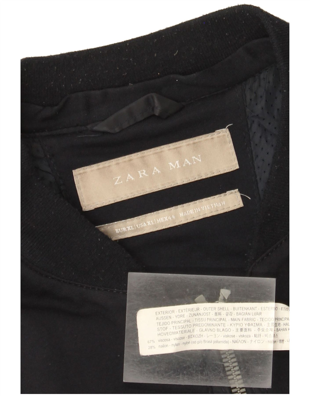 Zara muška bomber jakna UK 42 XL tamnoplava viskoza