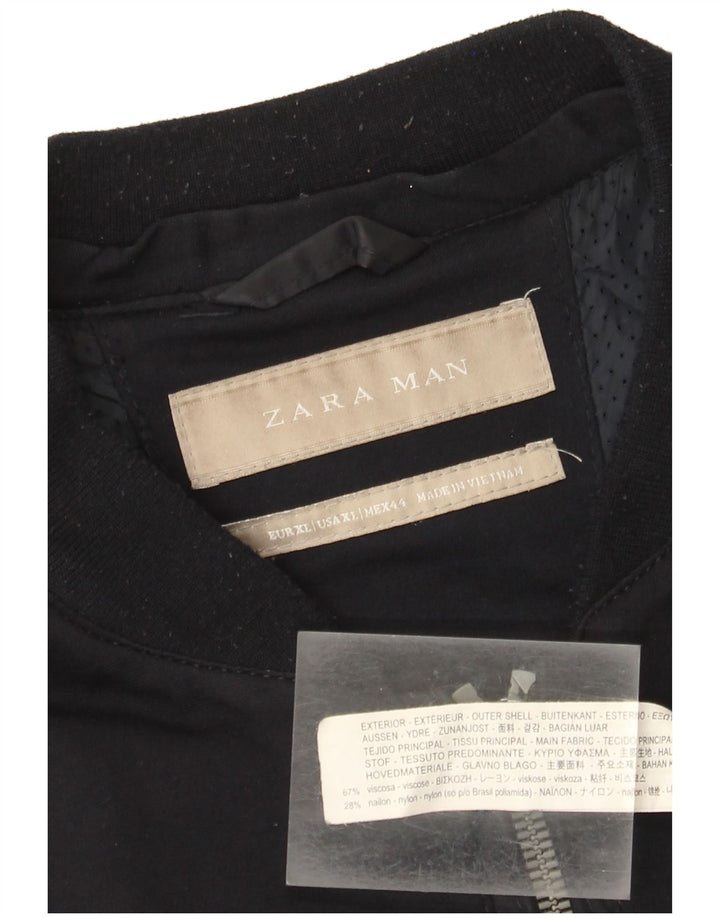 Zara muška bomber jakna UK 42 XL tamnoplava viskoza