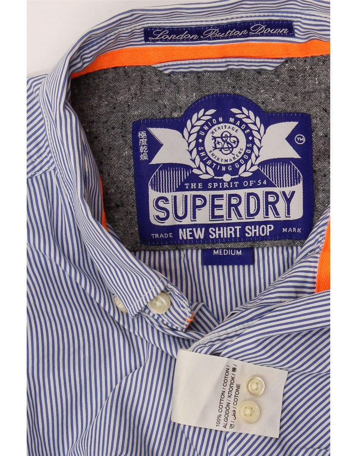 SUPERDRY muška košulja srednje plave pruge od kašmira