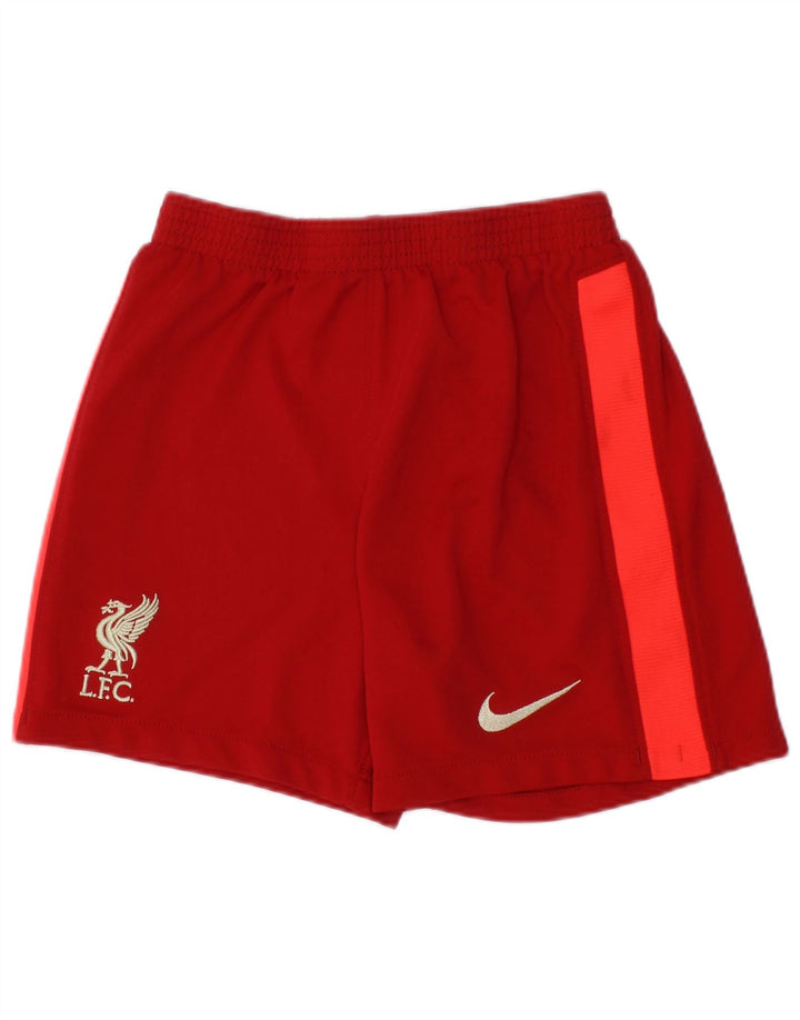 Nike Boys Liverpool Sport Shorts 7-8 Years Medium Red Colourblock Poliester