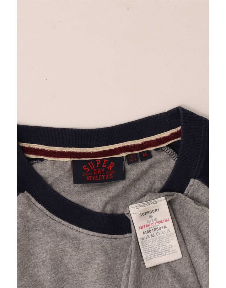 Superdry muška majica dugih rukava, pamuk srednje sive boje