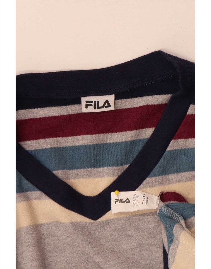 Fila muška majica dugih rukava XL, raznobojni pamuk na pruge