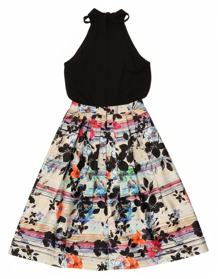 WAREHOUSE Womens Halter Dress UK 6 XS  Multicoloured Floral Polyester