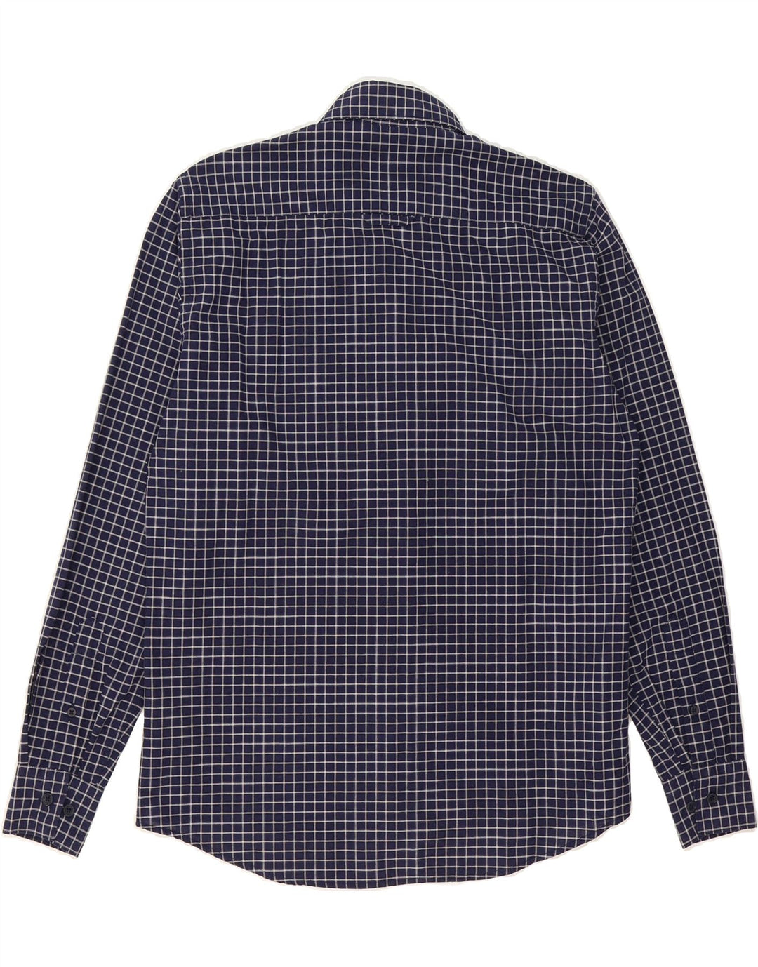 NORTH SAILS Mens Shirt Small Navy Blue Check Cotton Vintage North Sails and Second-Hand North Sails from Messina Hembry 