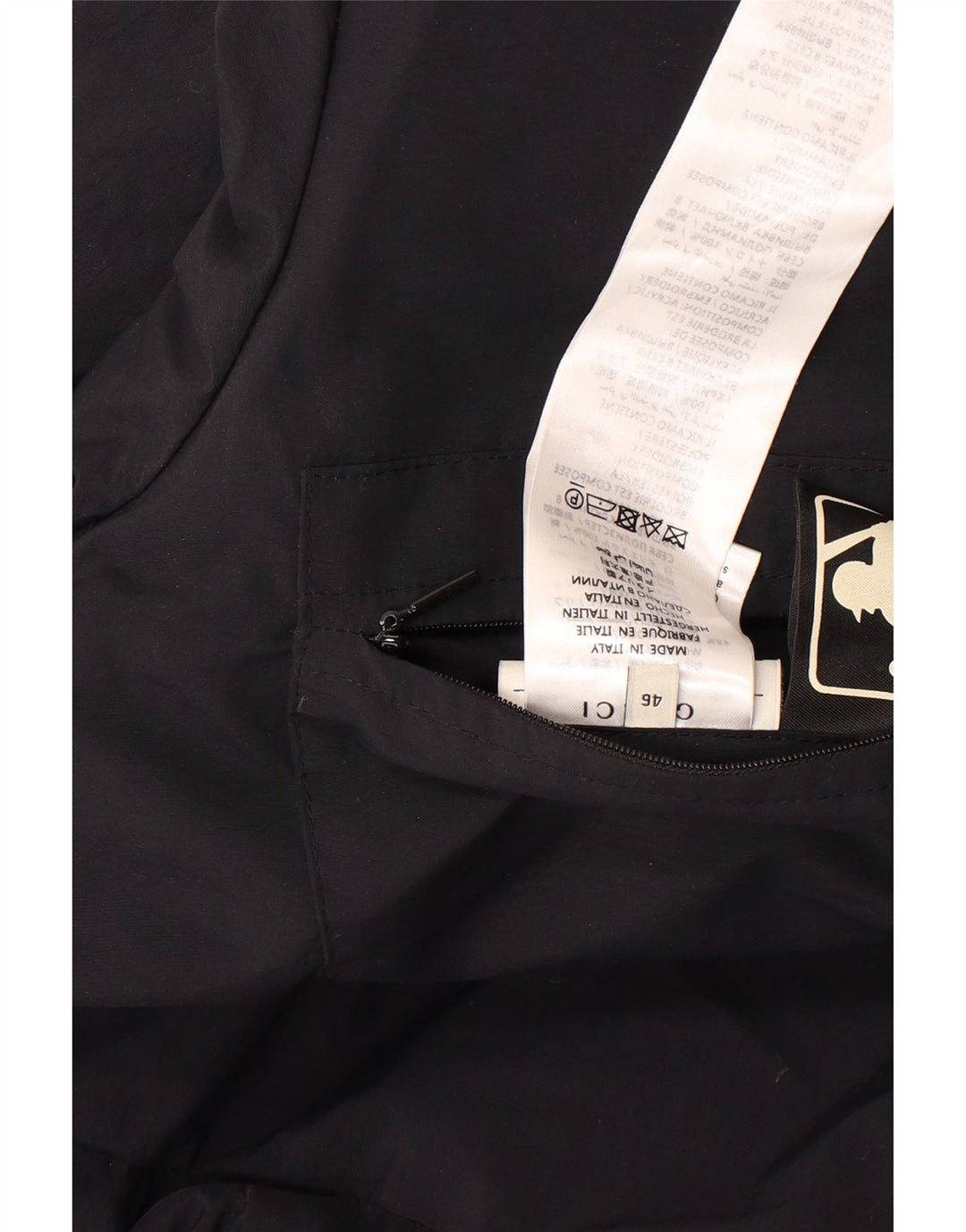 Gucci muški grafički podstavljeni kaput s kapuljačom IT 46 veliki crni poliamid