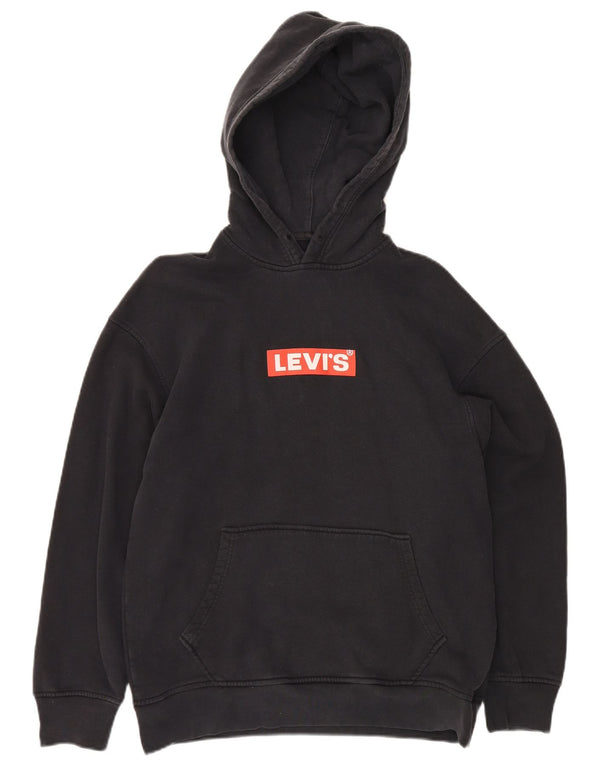 LEVI'S muška opuštena majica s kapuljačom, mali crni pamuk