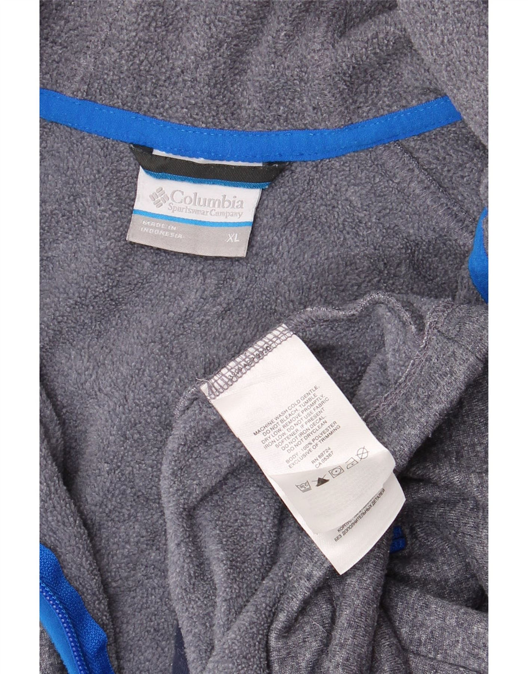 COLUMBIA Muški pulover s kapuljačom s patentnim zatvaračem XL tamnoplavi pjegavi poliester