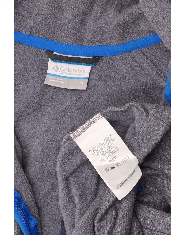 COLUMBIA Muški pulover s kapuljačom s patentnim zatvaračem XL tamnoplavi pjegavi poliester