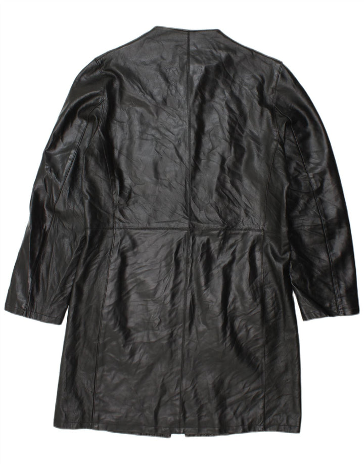 VINTAGE ženski kožni kaput IT 48 XL crna koža