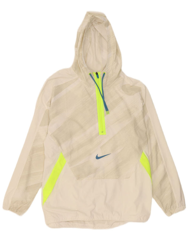 Nike Muška kišna jakna s kapuljačom i puloverom UK 40 Large Beige na pruge
