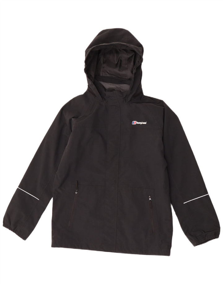 Berghaus Boys kišna jakna s kapuljačom 12-13 godina, crna poliamidna