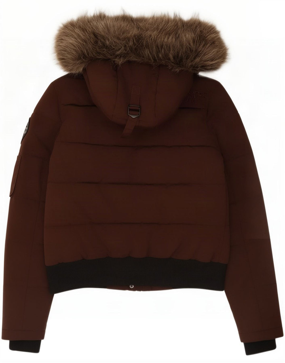Superdry ženska podstavljena jakna s kapuljačom UK 12 Medium Brown Colourblock