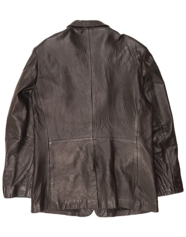 Mexx muška kožna jakna sa 2 gumba IT 52 XL crna koža