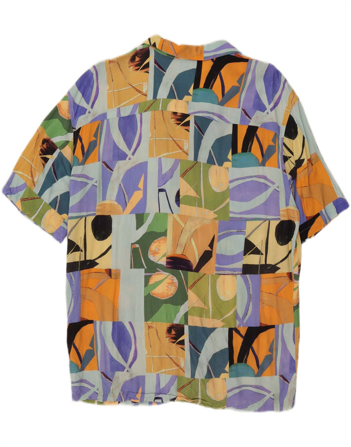 Pull & Bear velika muška košulja kratkih rukava od patchwork viskoze