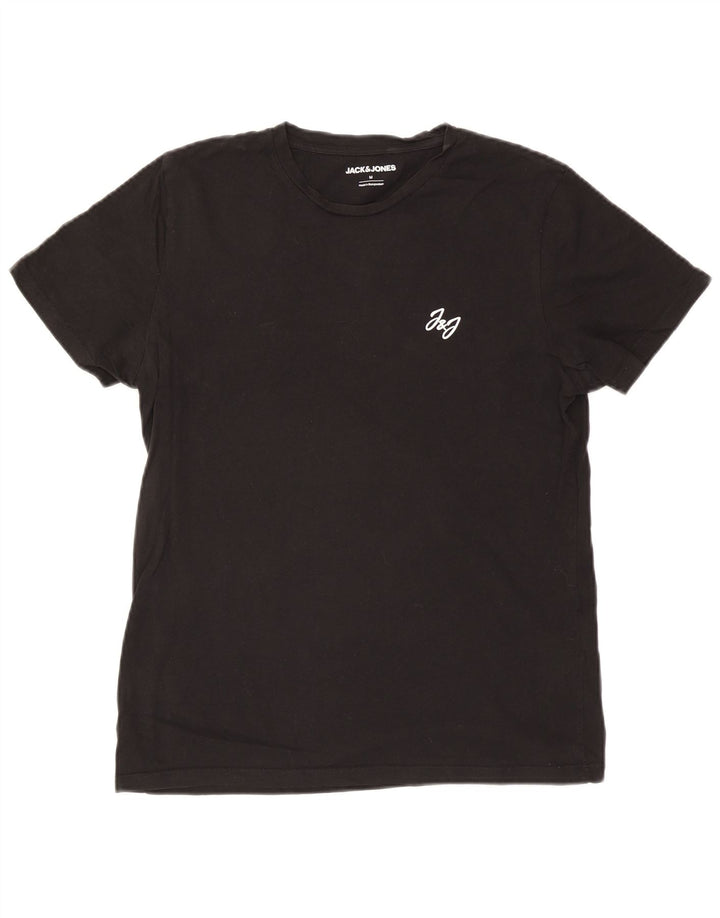 Jack & Jones muška majica kratkih rukava srednji crni pamuk