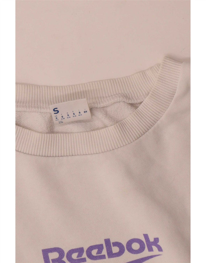Reebok ženska majica s velikim kratkim kratkim rukavima UK 8/10 Mala bijela