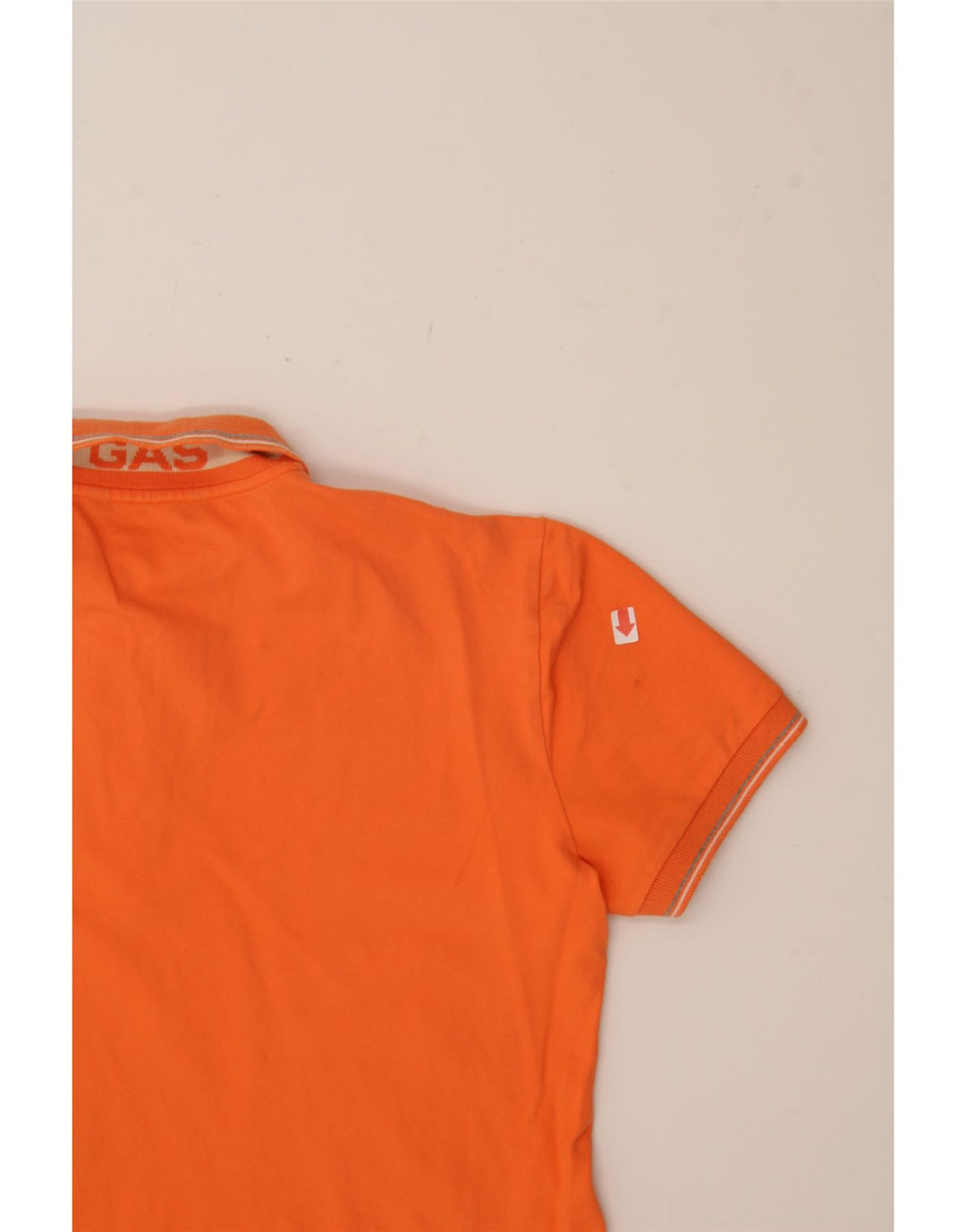 GAS Womens Polo Shirt UK 16 Large Orange Vintage Gas and Second-Hand Gas from Messina Hembry 