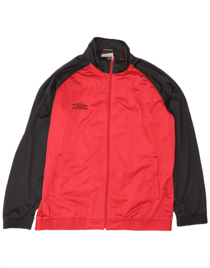 Umbro muška gornja jakna trenirke UK 47/49 2XL poliester crvene boje