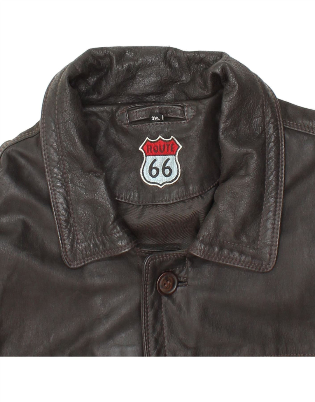 ROUTE 66 Muški kožni kaput UK 46 3XL Crna koža