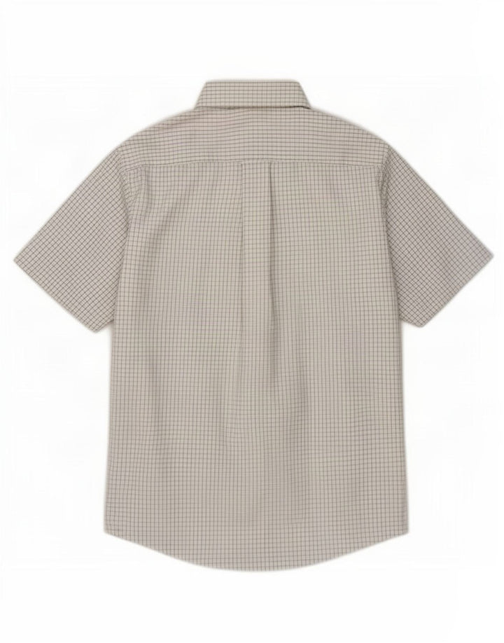 Orvis muška košulja kratkih rukava srednje bijelog gingham pamuka