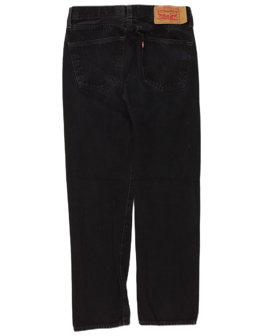 Levi's muške 501 ravne traperice W29 L30 crni pamuk
