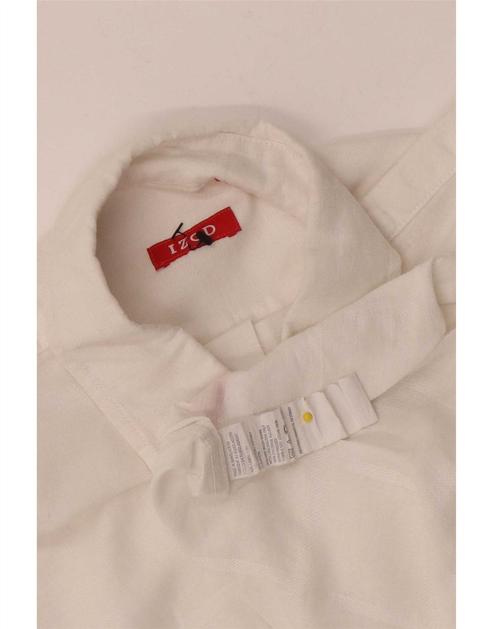 Izod muška košulja kratkih rukava Srednje bijelo prugasto platno