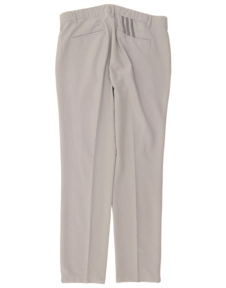 Adidas muške ravne chino hlače W36 L34 sivi poliester