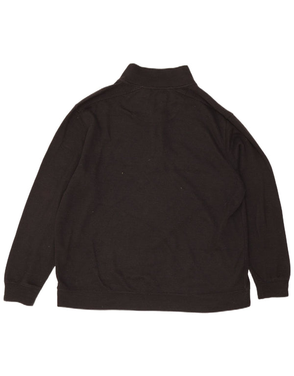 Pierre Cardin muška majica s izrezom s patentnim zatvaračem 4XL crni pamuk