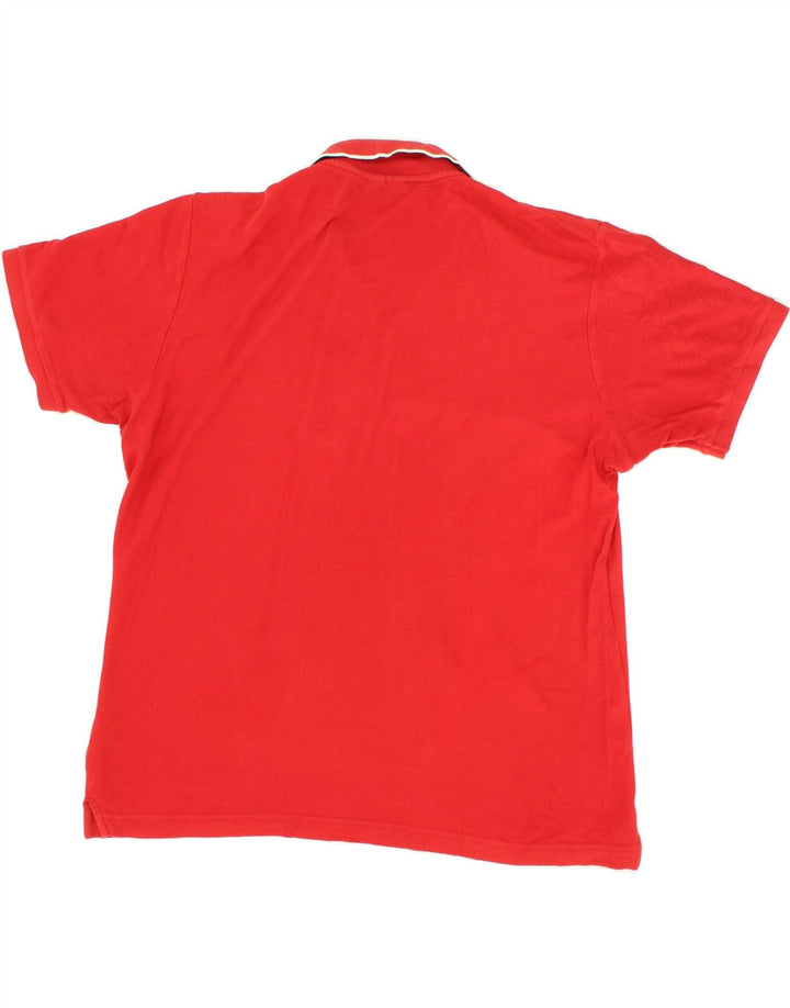 FILA Mens Polo Shirt Large Red Cotton Vintage Fila and Second-Hand Fila from Messina Hembry 