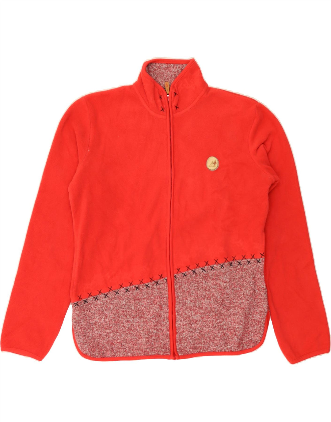 ALPENPLUS Womens Fleece Jacket UK 16 Large Red Colourblock Vintage Alpenplus and Second-Hand Alpenplus from Messina Hembry 