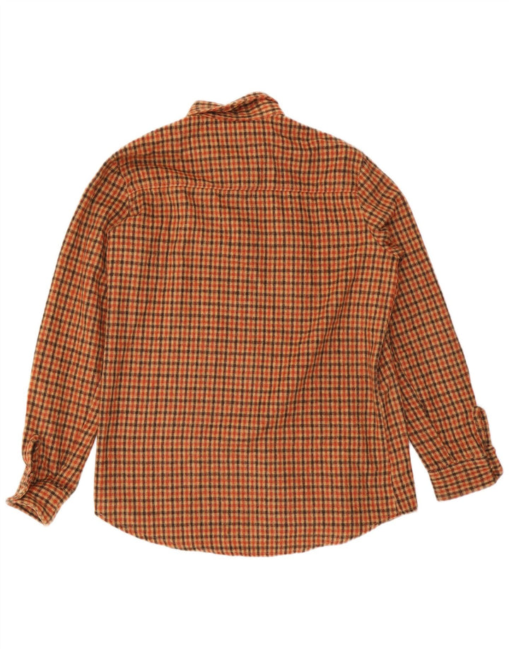 Vintage muška flanelska košulja srednje smeđe karirane boje
