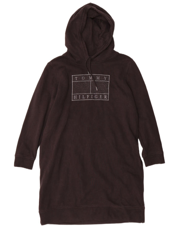 Tommy Hilfiger ženska haljina s kapuljačom dugih rukava s grafičkim motivima UK 18 XL crna