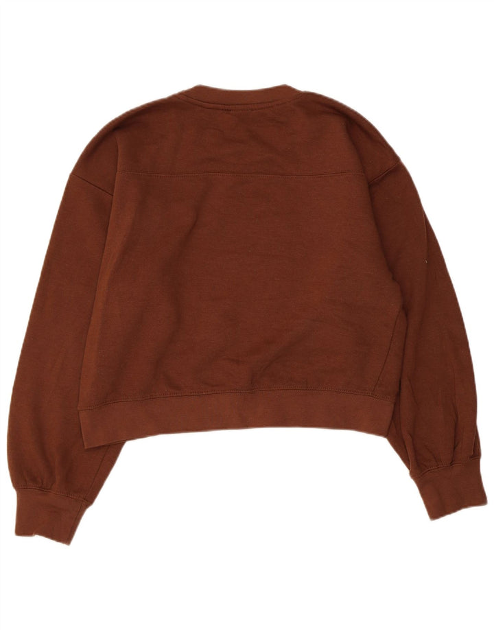 ZARA ženski kratki džemper prekomjerne majice UK 10 Small Brown
