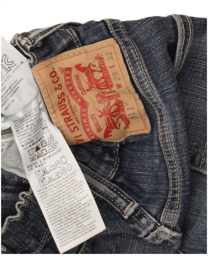 Levi's muške 511 iskrzane uske traperice W29 L29 plavi pamuk