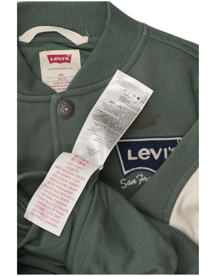 Levi's Boys Graphic Sveučilišna jakna 7-8 godina Green Colourblock Pamuk