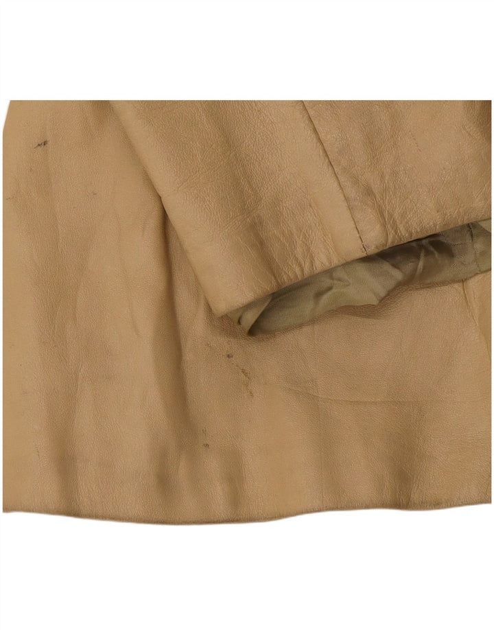 Vintage ženska kožna jakna IT 46 Large Beige