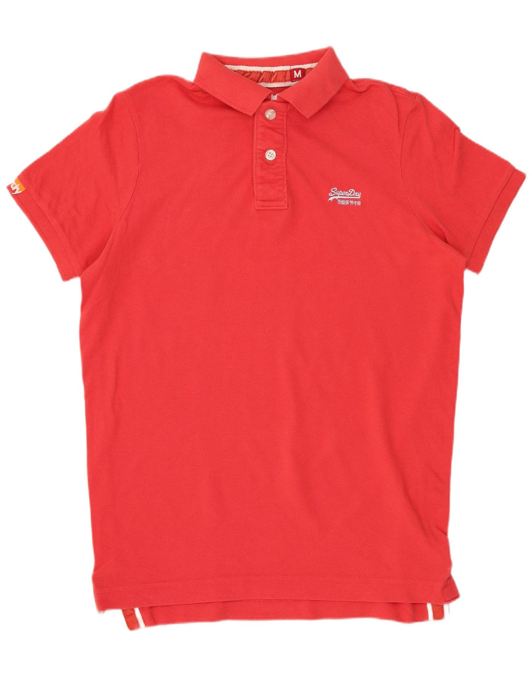 SUPERDRY muška polo majica srednje crvene pamučne boje