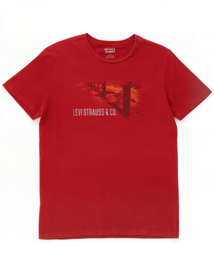 Levi's muška velika crvena majica s grafičkim motivima
