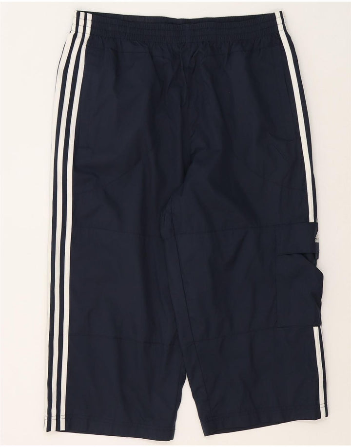 Adidas muške Cargo Capri hlače od trenirke, velike tamnoplave poliesterske hlače