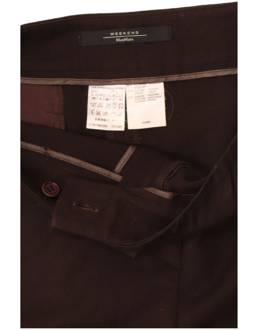Max Mara ženske vikend kratke hlače UK 8 male W27 L30 smeđe